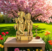 Radha Krishna Brass Idols for Love, Peace & Devotion