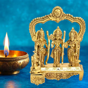 Brass Ram Darbar with Lord Ram Sita Lakshman Hanuman
Made in India Brass Ram Darbar
Ram Darbar Idol for Pooja Room
Brass Ram Darbar Statue for Mandir
Artisan Made Ram Darbar Figurine from UP India