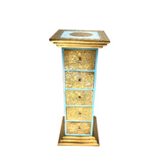 Blue rusted finish Wooden Pillar Table
 Solid Wood Pillar Table with Drawer
 Mango Wood Pillar Table UAE
 Wooden Side Table with Drawer UAE
 Traditional Indian Pillar Table