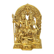 Brass Shiva Parvati statue
Shiva Parvati family idol
Brass Ganesha family idol
Hindu brass sculpture UAE
Handcrafted Shiva Parvati idol