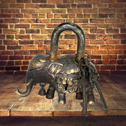 Brass elephant lock with keys
Indian vintage elephant padlock
Antique brass security lock
Elephant-shaped brass lock
Hand-engraved elephant lock
Ornate brass padlock India
Elephant lock for home décor
Vintage brass padlock gift
Collectible elephant brass lock