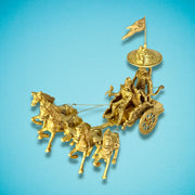 Traditional brass home decor
Brass pooja chariot idol
Antique brass showpiece UAE
Handmade brass Arjun Rath
Religious brass chariot decor