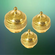 Gold Finish Brass Snack Bowl
Traditional Brass Serving Dish
Handcrafted Brass Dry Fruit Bowl
Indian Brass Tableware Dish
Round Base Brass Fruit Bowl