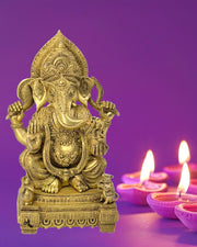 Handcrafted Ganesha Statue Middle East/
Hindu Deity Statue UAE/
Brass Ganesha for Mandir Decoration/
Vastu Ganesha Idol in Brass/
I