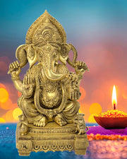 Antique Brass Ganesha for Home Decor/
Handcrafted Ganesha Statue Middle East/
Hindu Deity Statue UAE/
Brass Ganesha for Mandir Decoration/
Vastu Ganesha Idol in Brass/
Indian God Statue Online UAE/