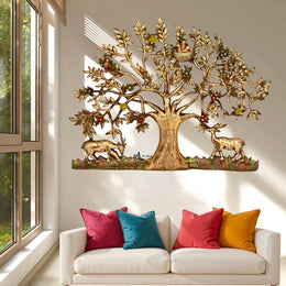 Kalpavriksha tree brass décor
Brass tree of life wall hanging
Decorative brass tree with deer
Antique brass wall décor UAE
Handmade brass wall art Dubai