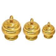 Handcrafted Brass Dish
Golden Brass Sugar Bowl
Artisan Brass Tableware Gold Finish