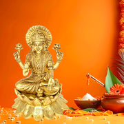 Lakshmi statue for wedding gifts / 
Hindu Goddess Lakshmi murti for shop & offices /
 Brass God Lakshmi sculpture for living room/