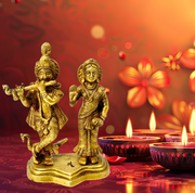 Pure brass Radha Krishna Statue
Home Decor Radha Krishna SetTemple Decor Radha Krishna PairGoddess Radha Krishna sculpture with brass base