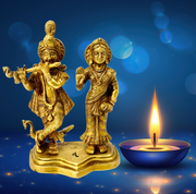 Metal Radha Krishna Statue
Home Decor Radha Krishna SetTemple Decor Radha Krishna PairGoddess Radha Krishna sculpture with brass base
