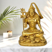 Superfine Work Brass Statue
Gold Antique Finish Shiva Idol
Hindu God Shiva Brass Idol
Shiva Figurine for Home Positivity
Traditional Brass Shiva Parvati Murti
Shiva Idol for Worship and Pooja