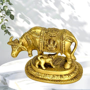 Gold Antique Finish Kamdhenu Cow
Indian Traditional Kamdhenu Cow Idol
Decorative Brass Kamdhenu for Home Decor