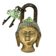 Brass Antique Buddha Lock
Buddha Shape Antique Lock
Rusted Patina Brass Lock
Handmade Brass Lock from India
Decorative Buddha Padlock
Antique Brass Door Lock