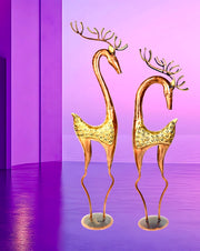 Indoor deer pair figurine
Metal vintage deer set
Gold antique finish deer pair
Handmade deer pair
35 inches height deer sculpture
Rajasthani made deer set
Indian handcrafted home decor
Housewarming gift ideas India
Birthday gift for art lover
Indian Handicrafts
Living room decoration items
Tabletop decorative items
Iron home decor items
Brass deer
Brass deer showpiece
Brass deer figurine
Brass deer statue
Brass deer pair
