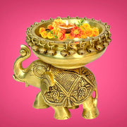Brass Urli for Flower Decoration
Brass Elephant Bowl for Pooja
Decorative Brass Urli Made in India