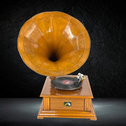 Old Style Wooden Gramophone Player
Handmade Gramophone with Natural Wood Finish
Classic Gramophone for Home Decor
Antique-style audio player for classic interiors
Functional gramophone with vintage charm
Record player with wooden box and iron horn