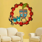 Iron Krishna decoration
Pooja room wall art
Hand-painted Krishna panel
Indian Krishna wall hanging
