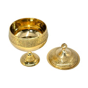 Brass Dry Fruit Bowl With Lid
Brass Snack Serving Bowl UAE
Brass Embossed Sugar Pot with Long Base
Brass Tableware Set Dubai
Brass Serving Dish for Nuts and Biscuits
Gold Finish Brass Dry Fruit Pot