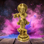 Brass Krishna Decor 
Buy Hindu God Idols i
Krishna Idol for Mandir 
Pure Brass Krishna Sculpture