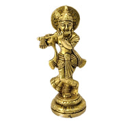 Krishna Murti for Home Temple
Traditional Krishna Idol Brass
Brass Krishna Statue for Pooja