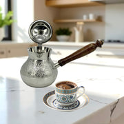 Hand engraved coffee pot
Turkish coffee cezve UAE
Small Turkish coffee maker
Luxury silver coffee pot