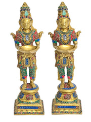 Yellow Antique Deep Lady Pair
Super Fine Work Deep Lady
Stone Work Deep Lakshmi Pair
Stone Work Deep Lady Brass
