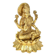 Traditional Indian Pooja Idol / 
Brass Lakshmi Idol For Gift /
 Hand Engraved Brass Lakshmi / 
Brass Lakshmi Goddess statue /