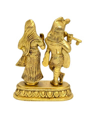 Brass Radha & Krishna loving pair for worship