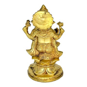 Brass Lakshmi Ganesha Pair With Super Fine Work