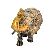 Home Decor Brass Elephant With Antique Finish With Hand Engraved,