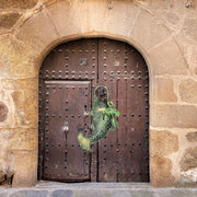 Brass Antique Fish Pad Lock With Turquoise Work