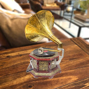 Antique working Gramophone with brass fitted work