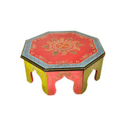 Wooden Pooja Chowki Hexagon Design For Pooja Room