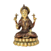 Brass Hand Made Laxshmi Ganesh Statue With Copper Antique