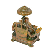 Fengshui laughing Buddha sculpture for lucky & happy for home with patina finish