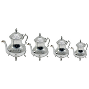 Brass Tea Kettle Moroccan With Crome Plated