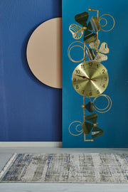 Colorful Wall Art Metal Panel With Watch With Hand Painting