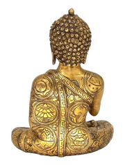 Beautiful Handicrafted Brass Buddha Sculpture With Hand Engraved