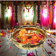 Brass Pooja Urli with Elephant 
Decorative Brass Urli Bowl India
Indian Brass Flower Urli Bowl
Brass Urli with Stand and Legs