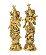 Radha Krishna Figurine Antique Brass 
Handmade Brass Radha Krishna