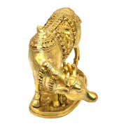 Brass Cow Statue For Pooja Room
Brass Cow Sculpture
Antique Gold Kamdhenu Idol Statue