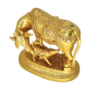 Brass Cow For Worship
Brass Cow Figurine
Antique Gold Kamdhenu Idol Statue