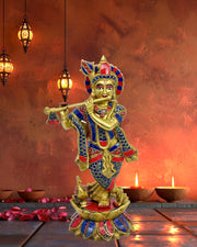 Brass Krishna Statue UAE/
Krishna Idol in Dubai/
Buy Krishna Murti Online UAE/
Brass Hindu God Statue Middle East/
Handmade Brass Krishna Sculpture/