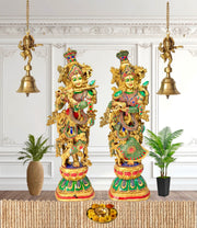 Radha Krishna Sculpture
Large Brass Idol UAE
Hindu Brass Statue
Pooja Room Brass Idol