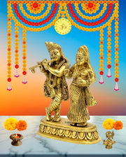 Radha Krishna Love Statue UAE
Solid Brass Radha Krishna Figurine
Hindu God Idol for Home Mandir
Indian Religious Idol UAE
