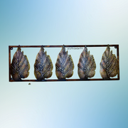 Hand Painted Metal Leaf Wall Panel For Wall Decoration