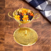 Gold Finish Brass Snack Bowl
Traditional Brass Serving Dish
Brass Snack Pot with Handle
Handcrafted Brass Dry Fruit Bowl