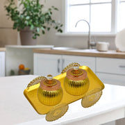 Tableware Dry Fruit Set With Tray
Table Serving Metal Container
Snack Bowl Set With Tray
Return Gifts Jar Set