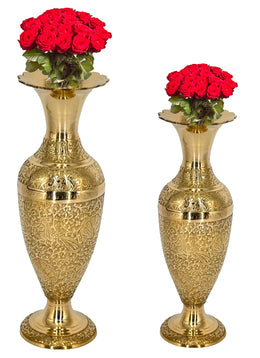 Pure Brass Flower Vase
Metal Flower Vase For Living Room
Metal Flower Vase For Home Decoration
Kalamkaari Vase
Hotel Display Vase