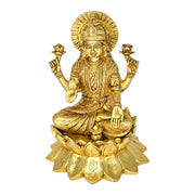 Indian Traditional Pooja God Lakshmi statue for wedding gifts / 
Hindu Goddess Lakshmi murti for shop & offices / 
Brass God Lakshmi sculpture for living room